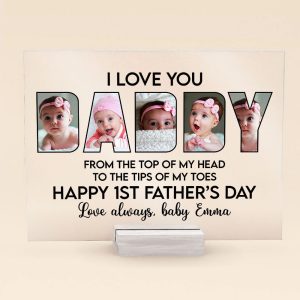 Happy 1st Father's Day - Personalized Acrylic Photo Plaque