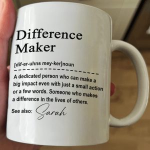 Thank You Mug - Difference Maker - Mentor Appreciation For Coworkers, Family, Leader, Boss - Personalized Mug